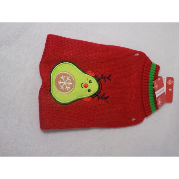 Holiday Christmas Dog Pajama-Size-Medium Reindeer Avocado NWT Knitted (Red) - Picture 2 of 7
